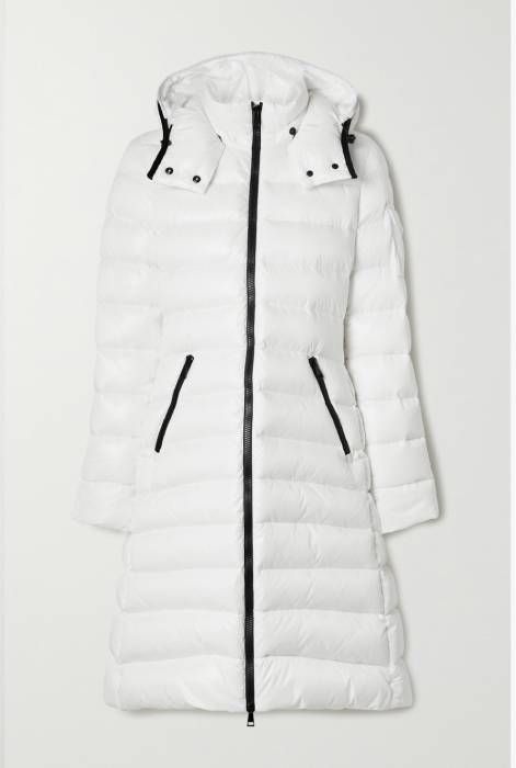 moncler long white coat