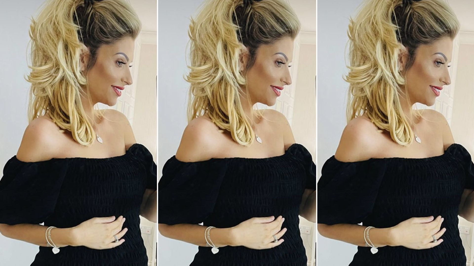 Pregnant Mrs Hinch Stuns In Fitted Black Maternity Dress For Gender ...