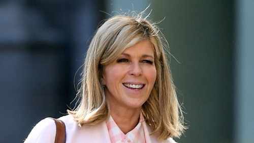 Kate Garraway rocks chic leather jacket as she's pictured in London