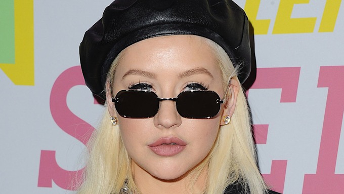 Christina Aguilera looks sensational in black outfit as she prepares