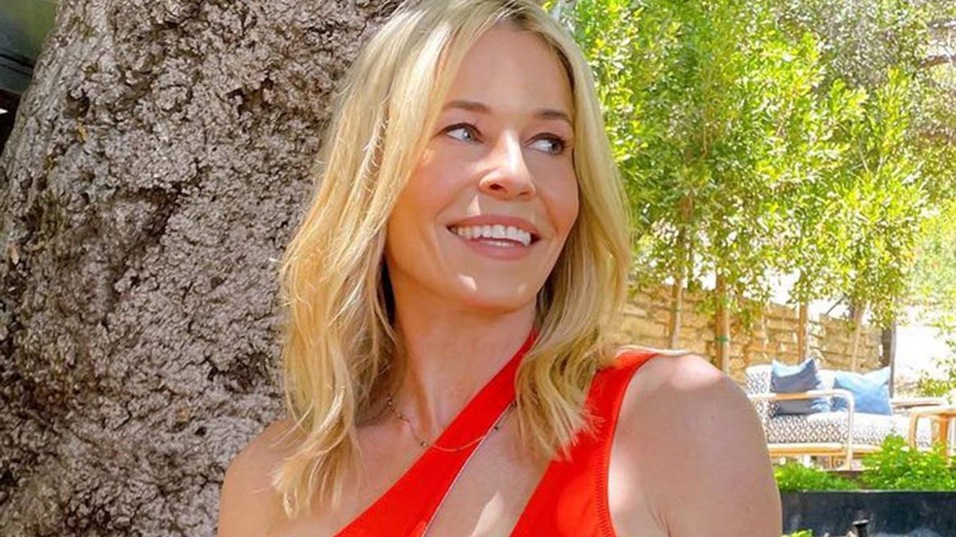 Chelsea Handler, 46, looks like a Baywatch star in bold red cutout