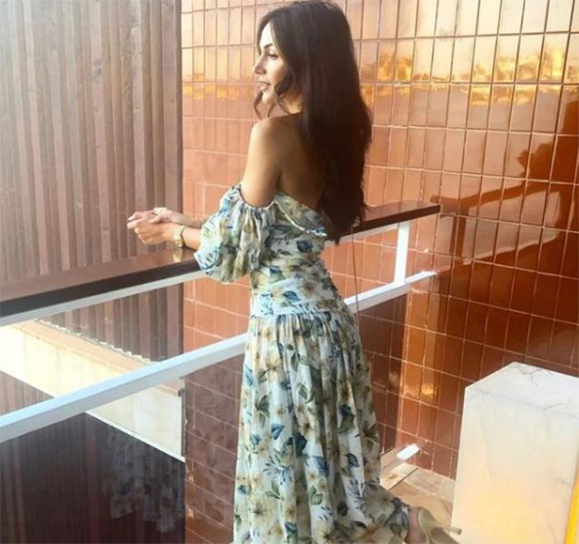 michelle keegan off the shoulder dress