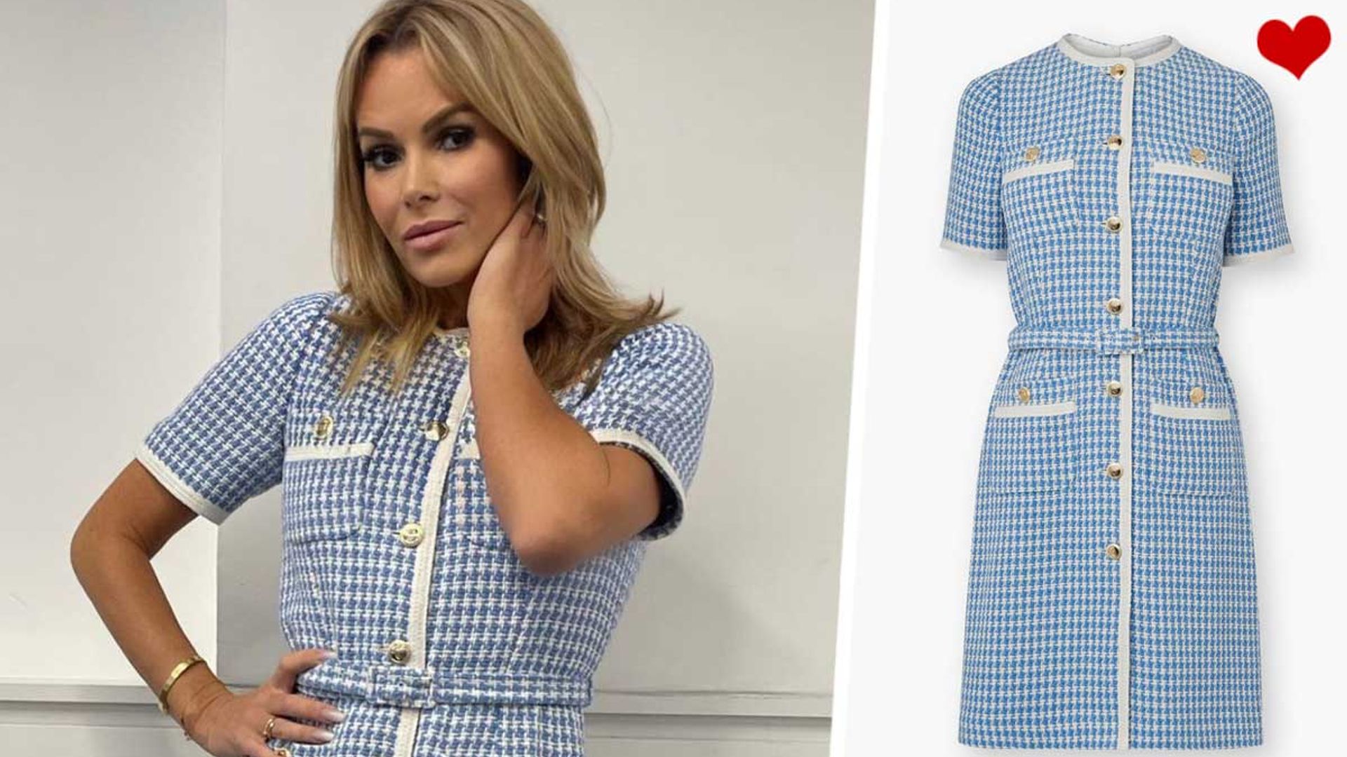 Amanda Holden, 50, steps out in daring mini dress with stylish print