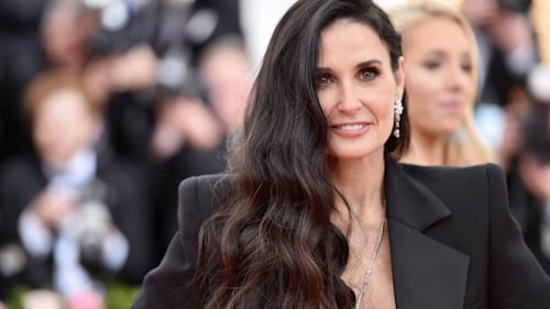Demi Moore’s silky glam Versace set could double as pajamas 