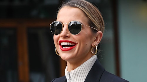 Vogue Williams stuns in elegant skinny jeans and cargo jacket