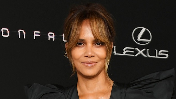 Halle Berry flexes toned figure posing in lacy underwear and leopard ...