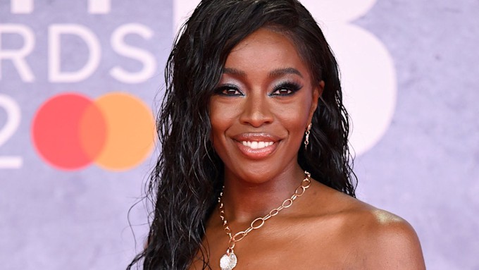 AJ Odudu wows at the BRITs in leg-lengthening corset mini dress | HELLO!