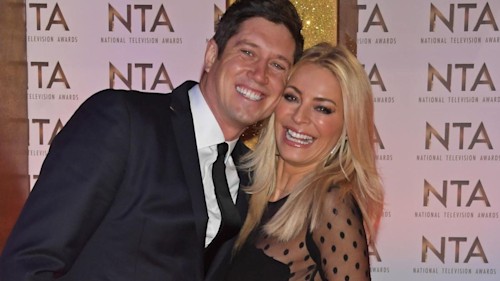 Tess Daly rocks fun and flirty flares for date night with Vernon Kay - wait 'til you see her coat!