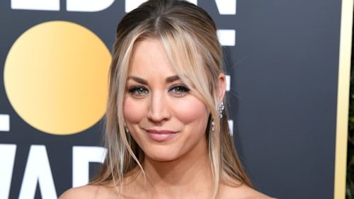 Kaley Cuoco shows off sensational glam in red dress for exciting new project
