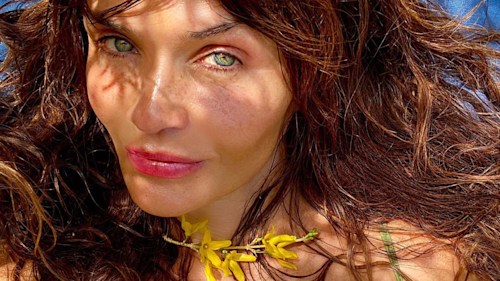 Helena Christensen wows in swimsuit during dreamy mountain hike