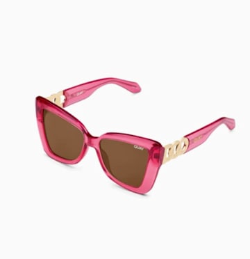 jennifer lopez pink cat eye chain glasses quay