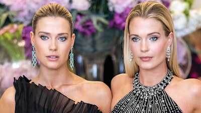 Lady Amelia and Eliza Spencer twin in angelic dresses for special occasion