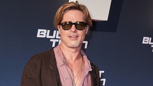 Brad Pitt wears suede skirt for German premiere of Bullet Train