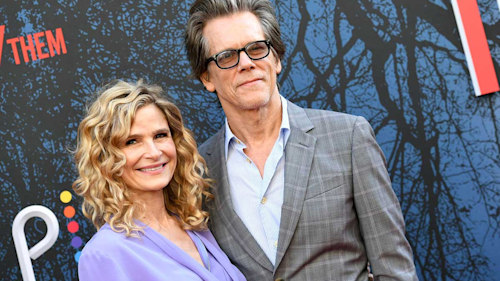 Kyra Sedgwick stuns in purple during PDA-filled date with Kevin Bacon