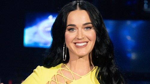 Katy Perry makes very special appearance in red cut-out dress