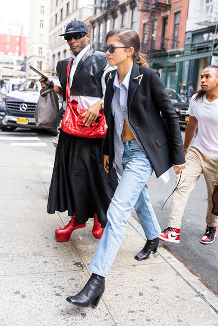 Zendaya channels 90s chic in the coolest blazer and jeans combo | HELLO!