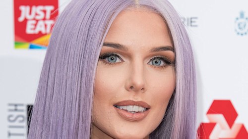 Helen Flanagan models striking red top for sultry photo