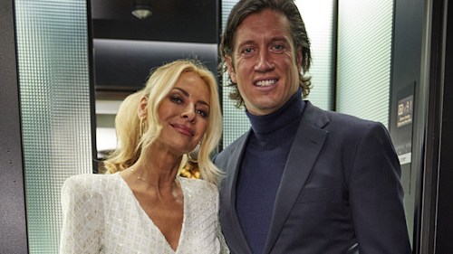Tess Daly wows in velvet suit on day date with husband Vernon Kay