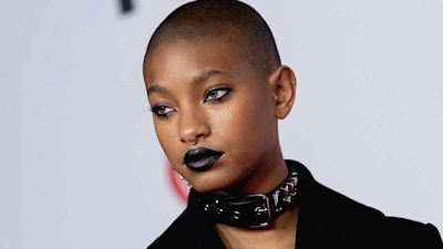 Willow Smith rocks double denim for rare date night out