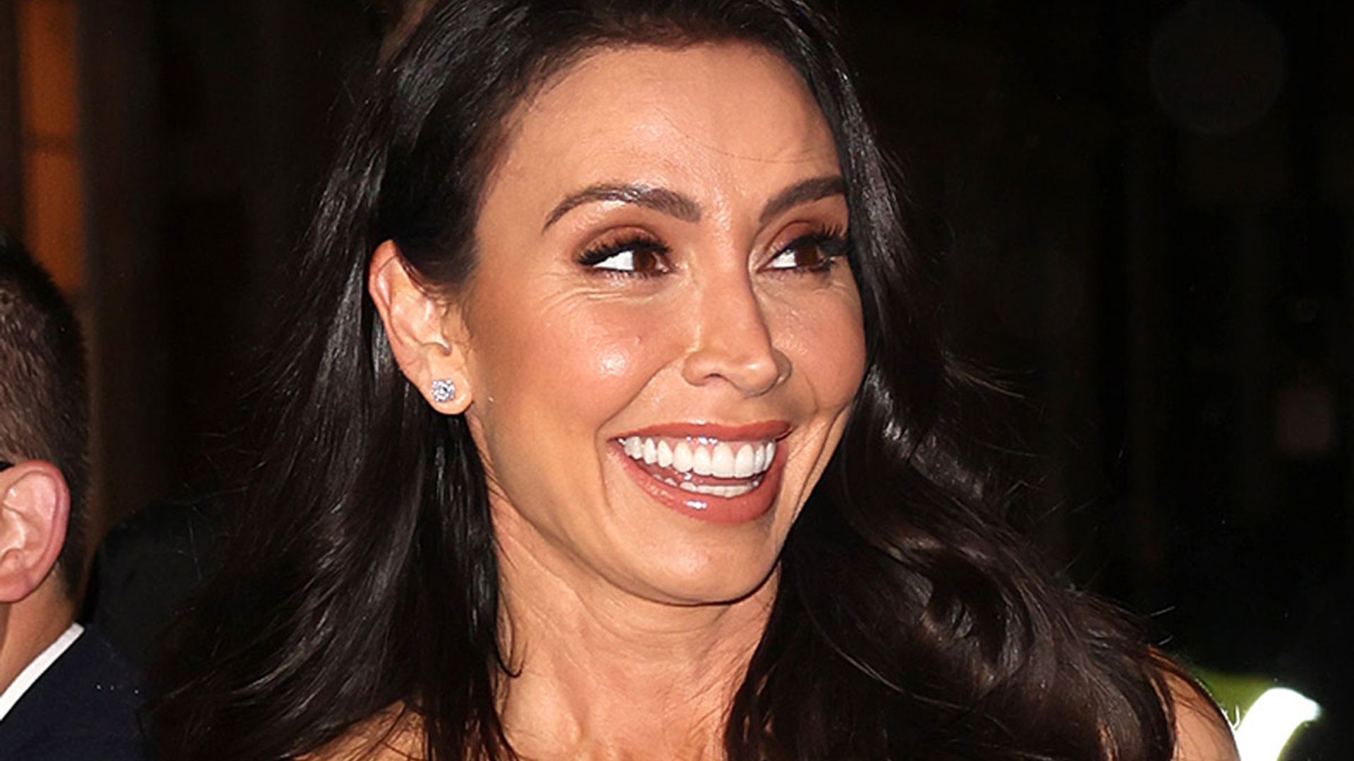 Christine Lampard looks gorgeous in most skintight and sparkliest dress