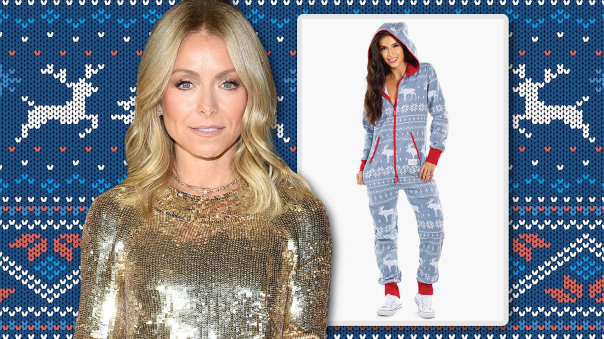 Kelly Ripa's cozy Christmas PJs are on sale and they're SO perfect for