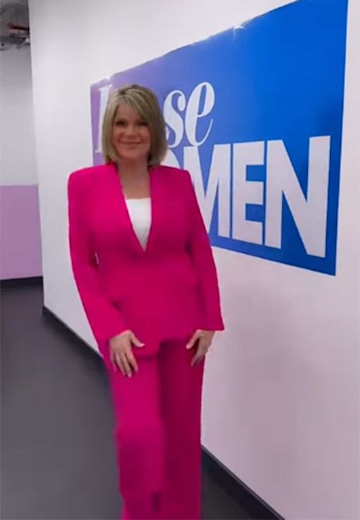 ruth langsford in a pink suit