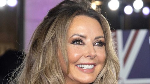 Carol Vorderman, 62, struts her stuff in figure-hugging leather dress