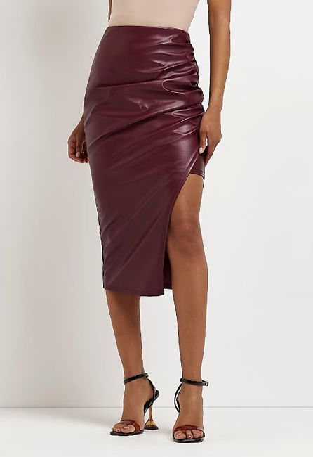 tesco leather look skirt