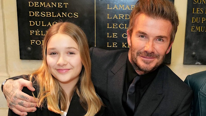 Harper Beckham is mini Posh Spice in the boldest outfit to party with mum Victoria | HELLO! Harper Beckham is mini Posh Spice in the boldest outfit to party with mum Victoria | HELLO!