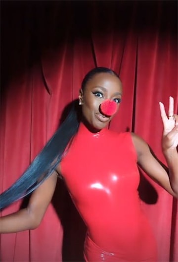 Aj Odudu Looks Sensational In Pvc Dress For Comic Relief 2023 Power Pop Radio 