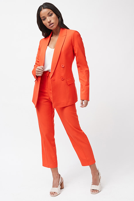 ladies orange trouser suit