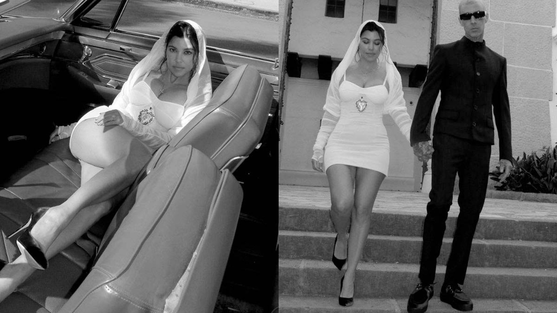 Kourtney Kardashian Makes A Case For The Micro Wedding Dress Hello 8280