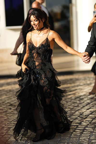 bodysuit dress with mesh overlay