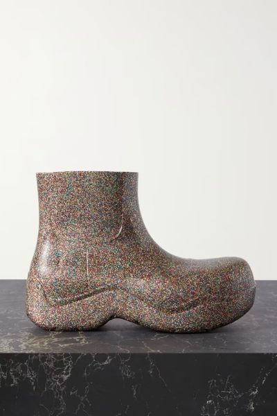 rose gold glitter wellies