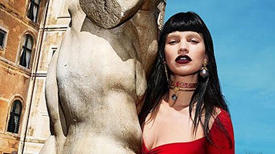 Lily James looks completely unrecognisable in new Versace campaign