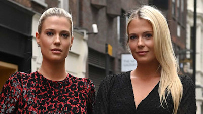 Lady Amelia and Eliza Spencer twin in Michael Kors playsuits for luxury outing