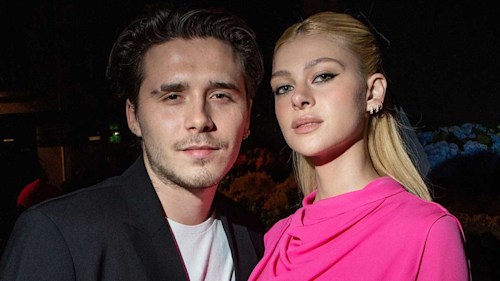 Brooklyn and Nicola Peltz Beckham twin in plush customised Versace robes