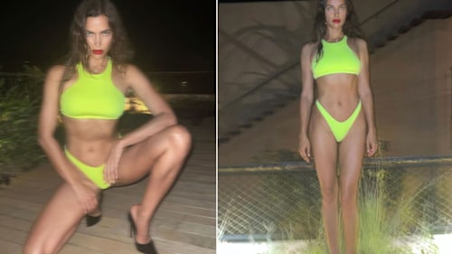 Irina Shayk is the ultimate Beyoncé fan in Ivy Park bikini