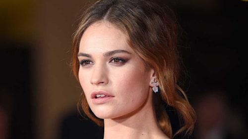 Lily James is the ultimate It-girl in retro slip dress