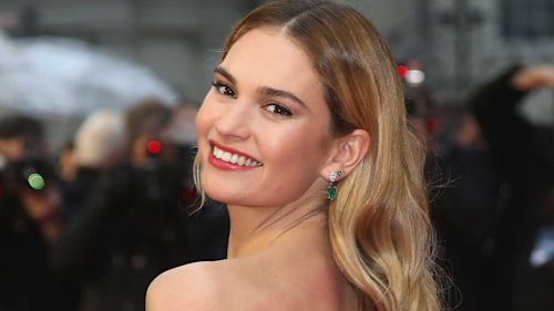 Lily James is a Y2K dream in corset and cargo skirt
