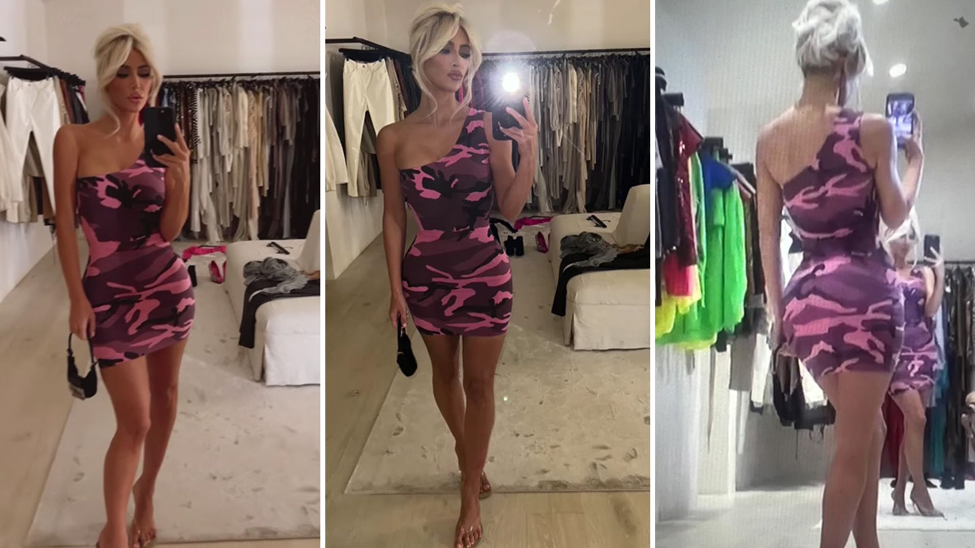 pink camouflage dress