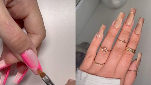 Ombré French Nails are TikTok's latest viral manicure trend, and perfect for Autumn