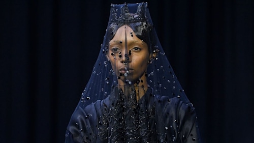 Richard Quinn's sombre London Fashion Week show was dedicated to The Queen