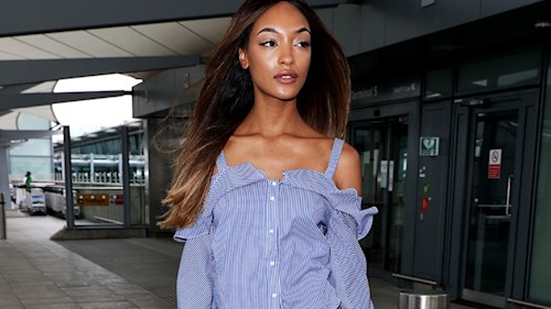 Jourdan Dunn shows off her enviable abs in a tiny crop top
