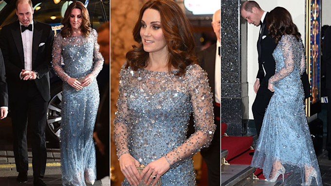 Kate Middleton stuns in ice blue Jenny Packham gown | HELLO!