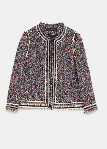The bouclé jacket is trending right now and this is probably the reason ...