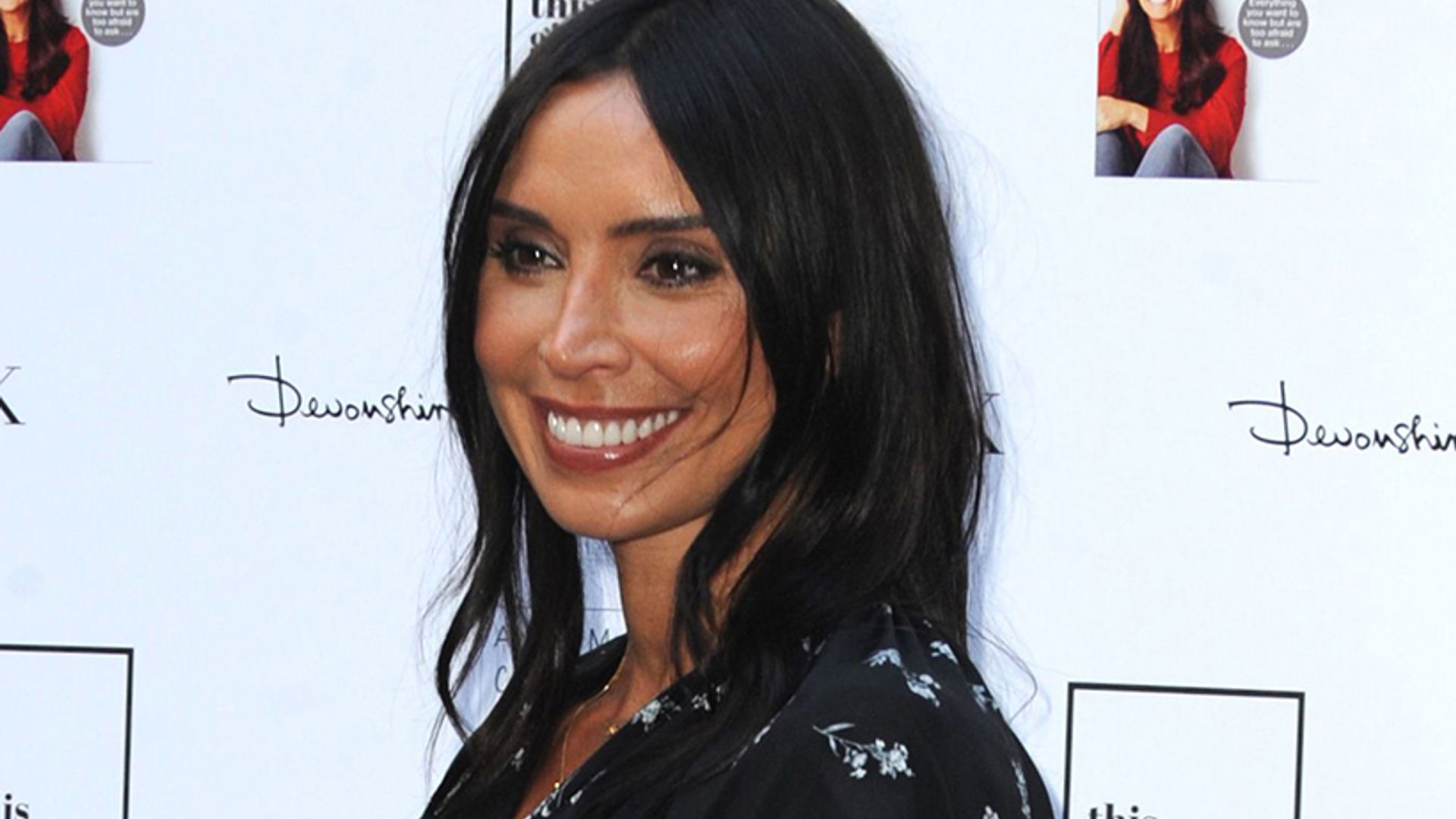 Pregnant Christine Bleakley shows off growing baby bump in floral dress ...