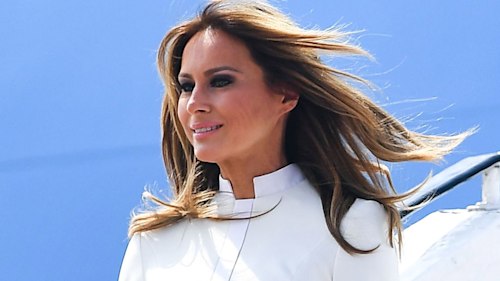 Melania Trump steps out in a chic white jumpsuit on state visit to India