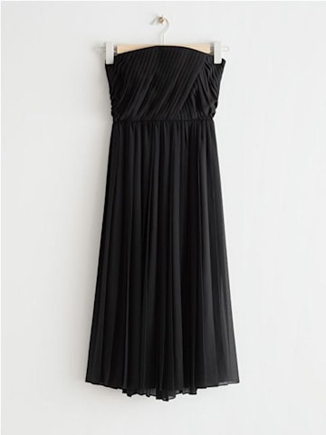 and other stories strapless bandeau dress