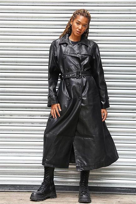 Haculla Belted Trench Coat in Black Womens Clothing Coats Raincoats and trench coats 